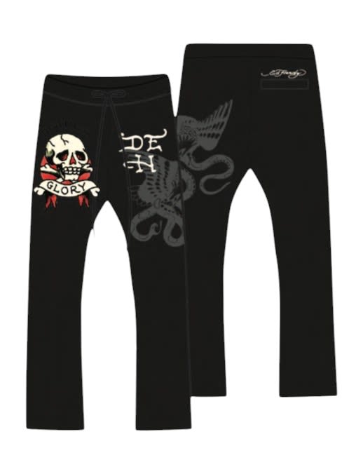 Ed Hardy DG Skull Fleece Slim Sweatpants Black